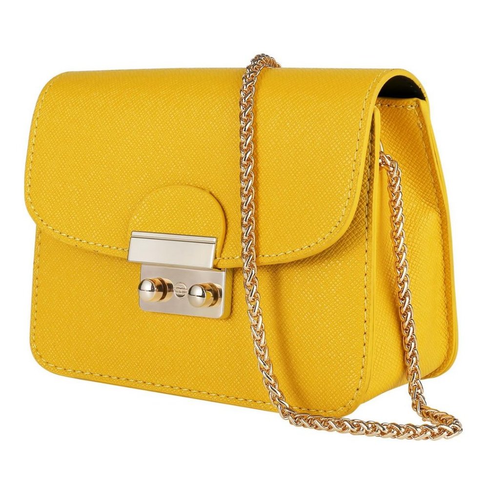 Small Evening Bags for Women Crossbody Bag Chain Yellow-mini Size Clutch